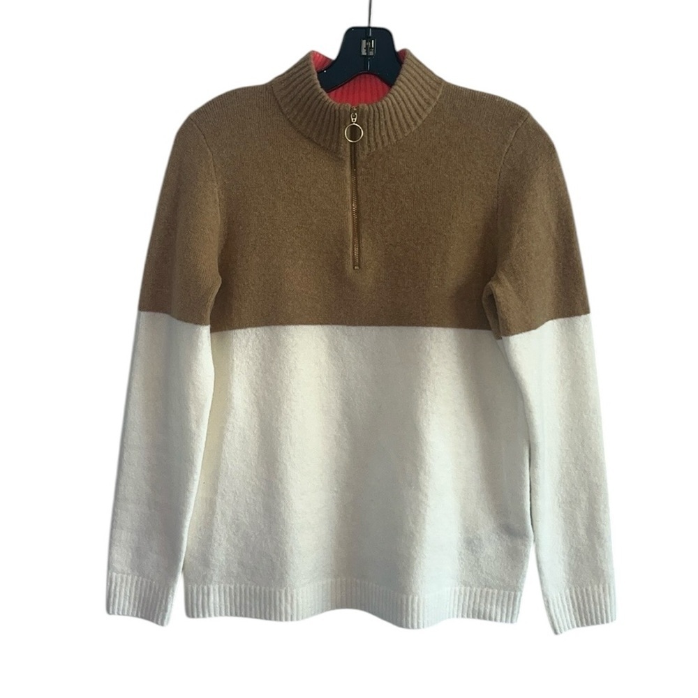 J.Crew Women's Colorblock Zip-Up Sweater Size XSmall - Picture 2 of 11